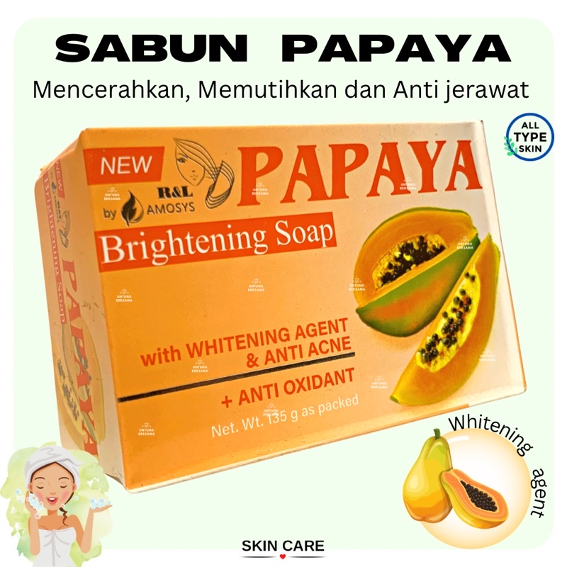 ❤️UB❤️ R&amp;L|REN SABUN PAPAYA 135 GRAM