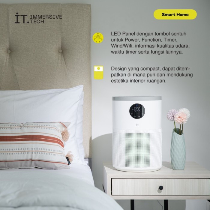 IT Smart Air Purifier S280&amp;Filter - Penyaring/Pembersih Udara - Garansi Resmi