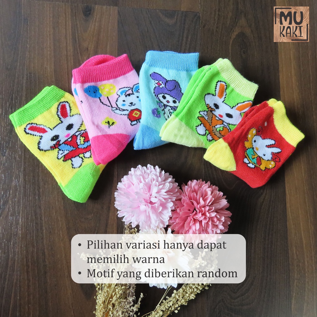 Kaos Kaki Anak Motif Karakter Usia 4-6 Tahun Mukaki