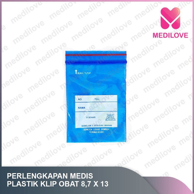 Plastik Klip 13 x 8,7 / Klip 13x8,7/ Plastik Obat 13 x 8.7 Klip 13x8.7 / PLASTIK KLIP OBAT 8,7 X 13