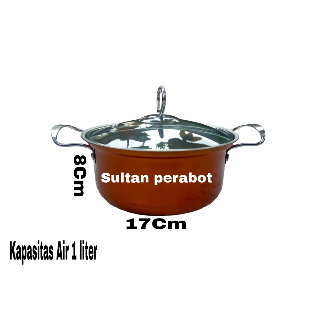 Panci Pelangi Stainless Steel/Panci Pelangi polos Cookware harga per pcs (Free Irus)