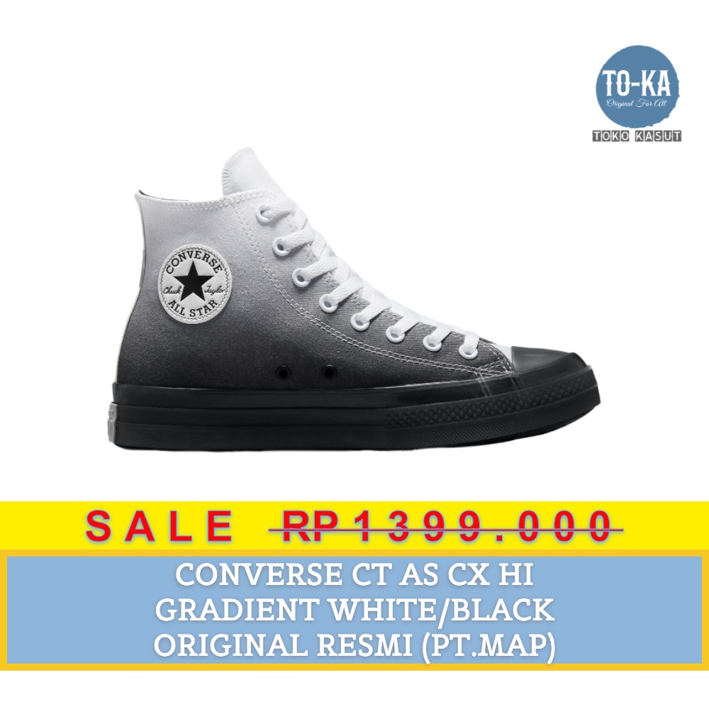 CONVERSE CT AS CX HI GRADIENT WHITE BLACK - PT.MAP