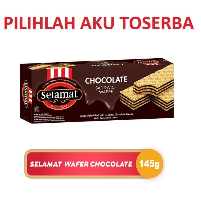 Selamat Wafer CHOCOLATE / COKLAT 145 g - (HARGA SATUAN)