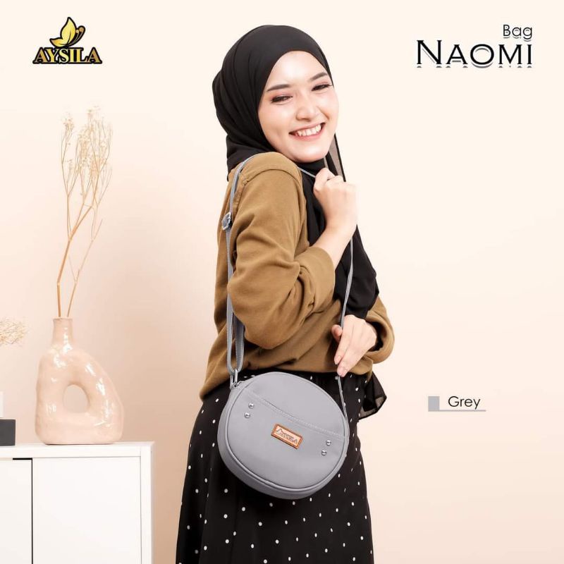 Aysila Naomi Bag Tas Wanita Bulat Polos Lucu