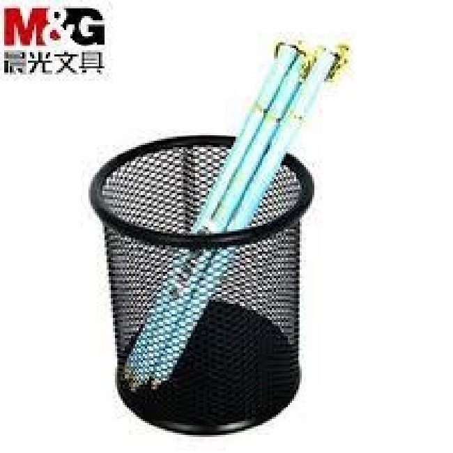 

M&G TEMPAT PULPEN PEN HOLDER JARING BESI CUP PEN HOLDER METAL ROUND 84*100mm