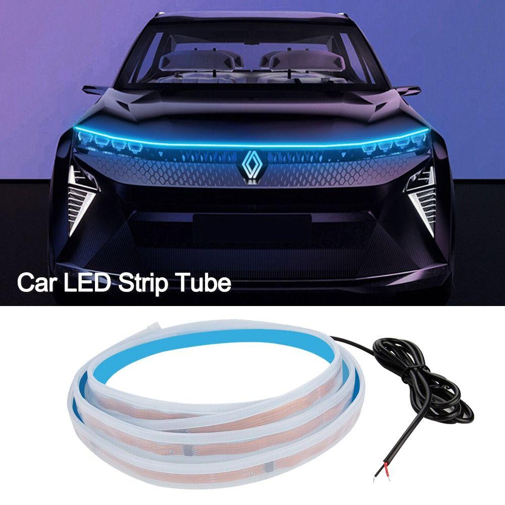 POPULAR Strip Lampu Running Siang Mobil Waterproof 12V Ambient Light Lampu Sinyal Mengalir