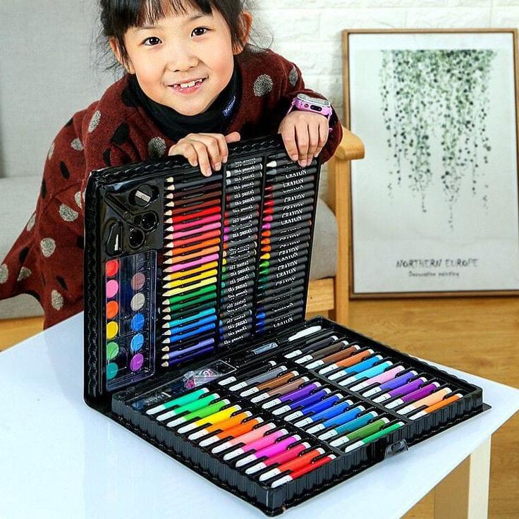 

(B(17)❤) Crayon Set 150pcs / Krayon Mewarnai Anak 150pcs / Pensil Warna Set 150pcs trending