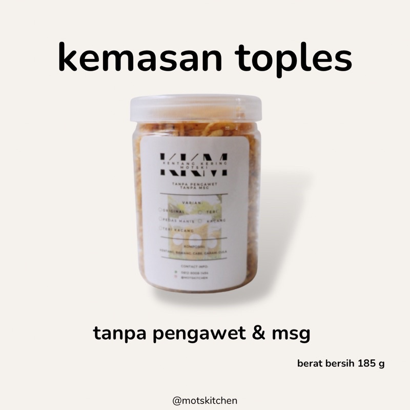 

Kentang Kering Mustofa Kemasan Toples 185G
