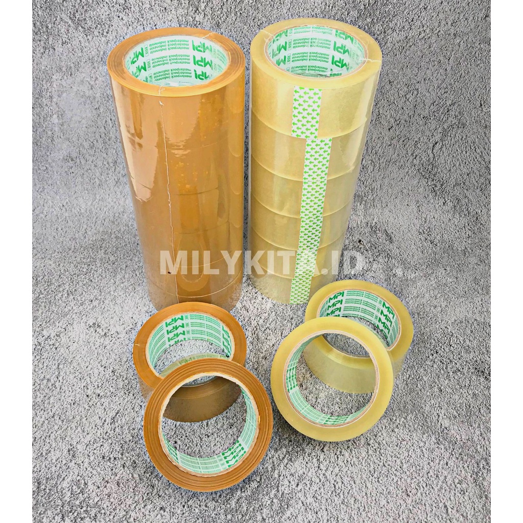 LAKBAN BENING COKLAT OPP TAPE 2 INCH MURAH TEBAL PANJANG 100 YARD