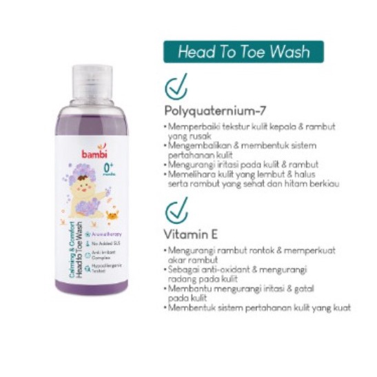 Bambi Calming &amp; Comfort Head To Toe Wash 200mL