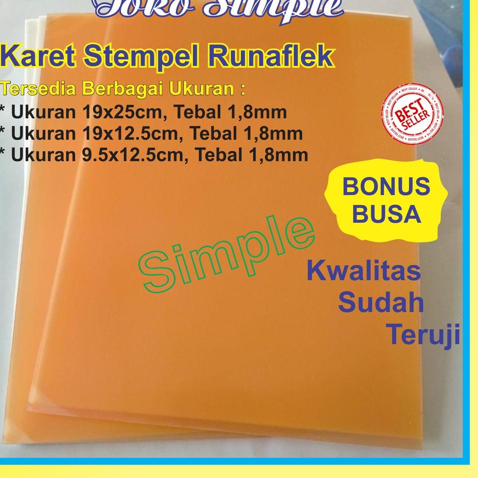 

ㅠ KARET STEMPEL BAHAN STEMPEL RUNAFLEK FLASH WARNA KAYU MURAH ↭