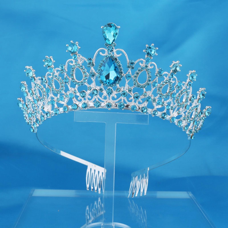 Tiara Mahkota Kristal Imitasi Tiara Dengan Sisir Bando Untuk Wanita Perempuan Pernikahan Prom Pesta Ulang Tahun Princess Vintage Brida