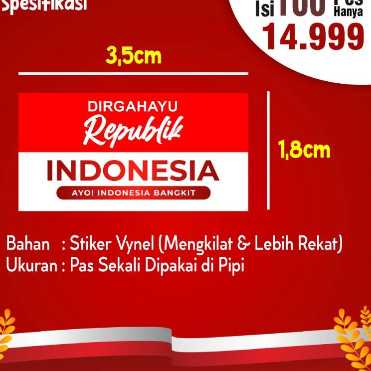 

(Q(91)♥) Stiker Pipi Bendera Merah Putih 1 Pcs (PREMIUM) viral
