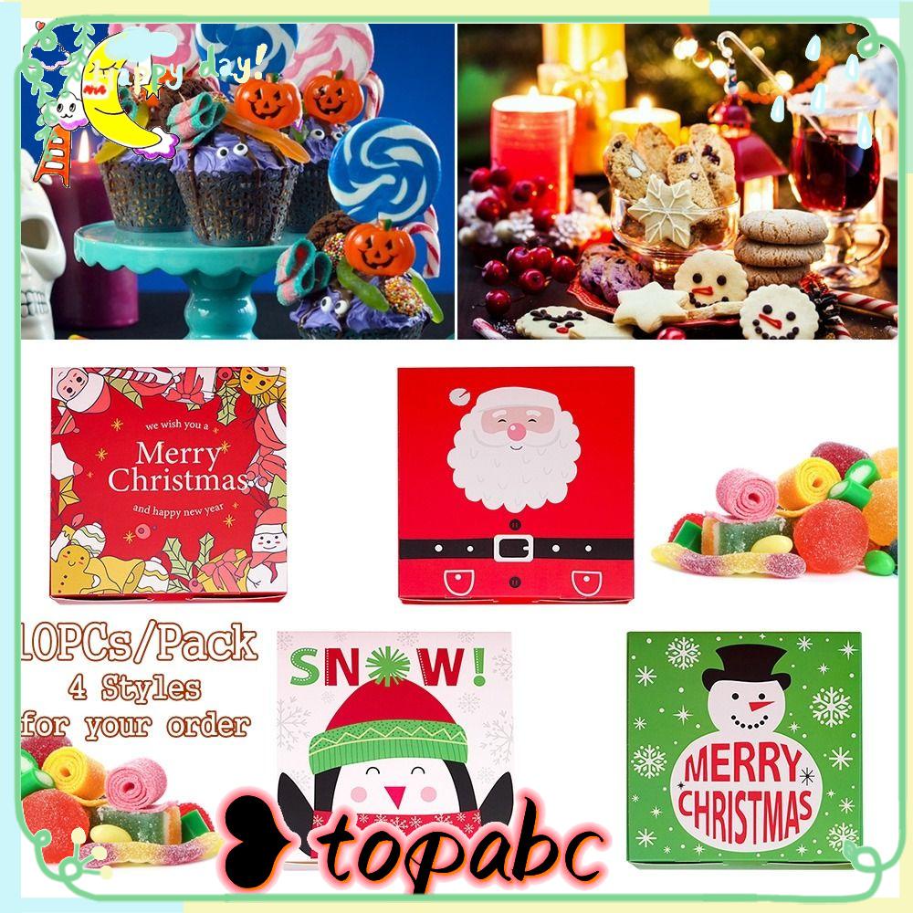 Top Christmas Gift Box Hadiah Kado Packaging Cookie Box Snowman Printed Merry Christmas
