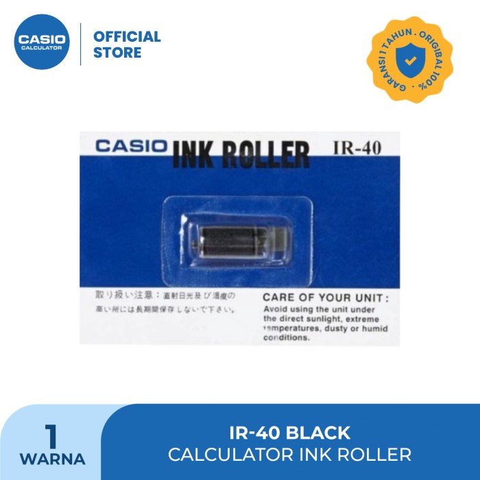 

BERGARANSI Casio IR40 Calculator Ink Roller Black - IR-40