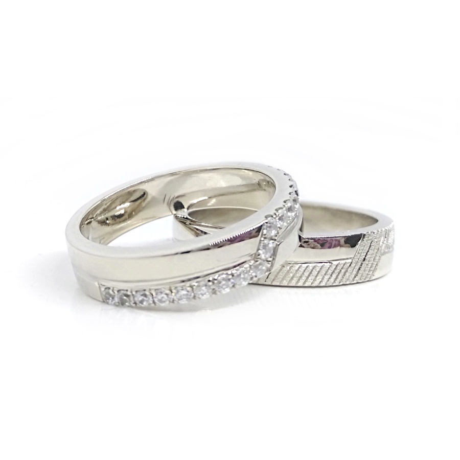 Cincin Kawin Couple Perak Asli Gratis Ukir Nama A16