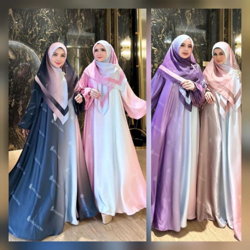 Dress Set Hijab Pelangi by Shellasaukia