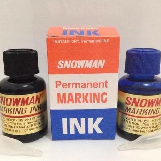 

ISI REFILL TINTA SPIDOL SNOWMAN PERMANENT MARKING INK (4 Warna)