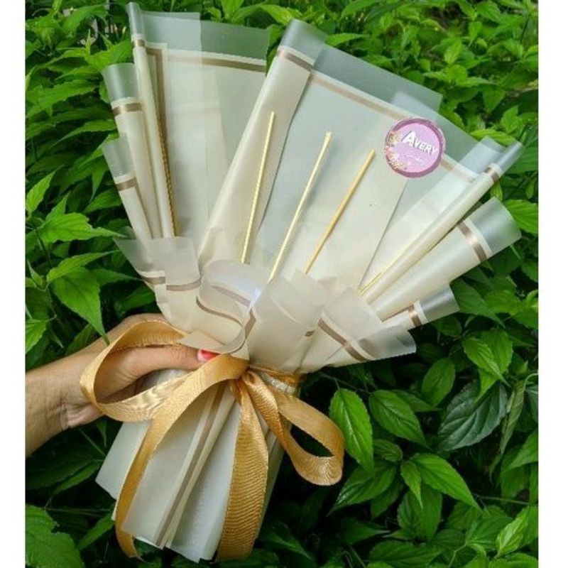 

buket kosong cellophane tingal isi snack