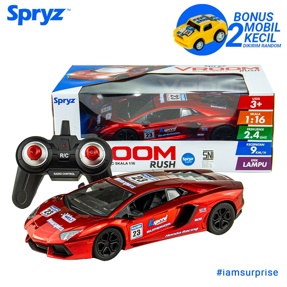 Spryz Rush Mainan Mobil RC Frekuensi 2.4 Ghz Skala 1:16