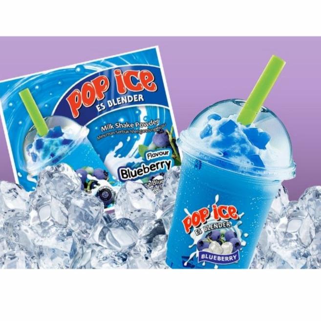 

(♥C6369] Pop Ice Es Blender Blueberry Renceng 10 Pcs Sachet 25gram 25 gr