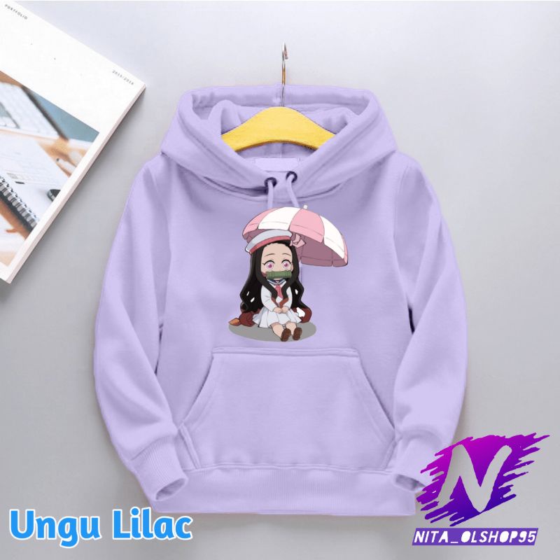 chibi nezuko hoodie sweater anak anime nezuko