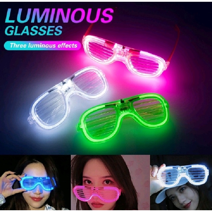 OKK LED Kacamata Nyala Malam Colorful Eyeglass Beauty Fashion Perlengkapan Pesta / Party