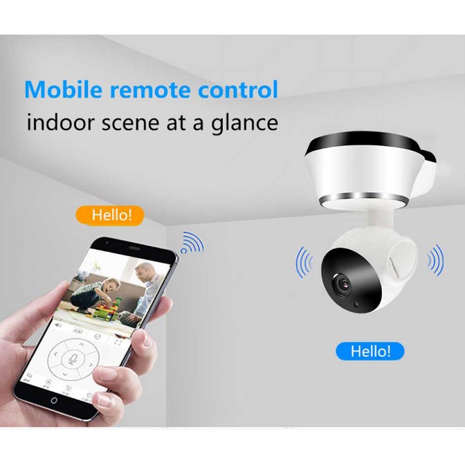 Camera CCTV IP Cam Wifi 3 Antena FREE SD CARD 1080p HD IP Camera Wireless 360° View Night Vision Infrared