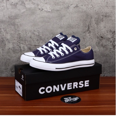 ( BISA COD ) Sepatu converse pendek all star Navy low tali untuk sekolah cowo cewe tanpa box