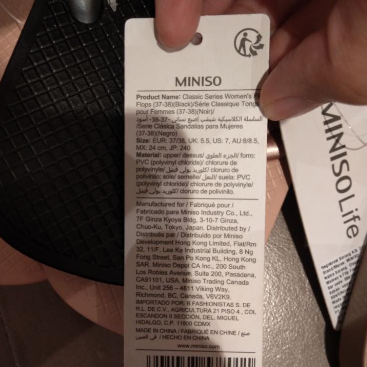 Terbaru sandal cewek miniso / classic series womens flip flops