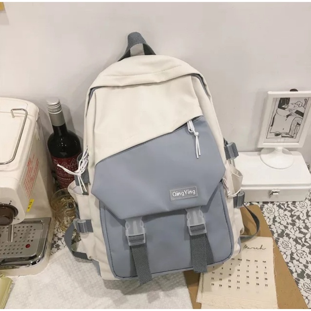 PTM-Tas ransel pria wanita-tas punggung Zipper combi-tas sekolah SMP SMA