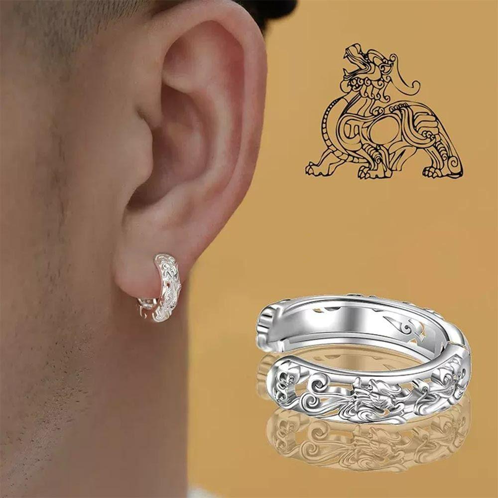 Mxbeauty Pasukan Berani Klip Anting Hadiah Punk Wanita Pesta Telinga Gesper Street Wear Korea Earrings