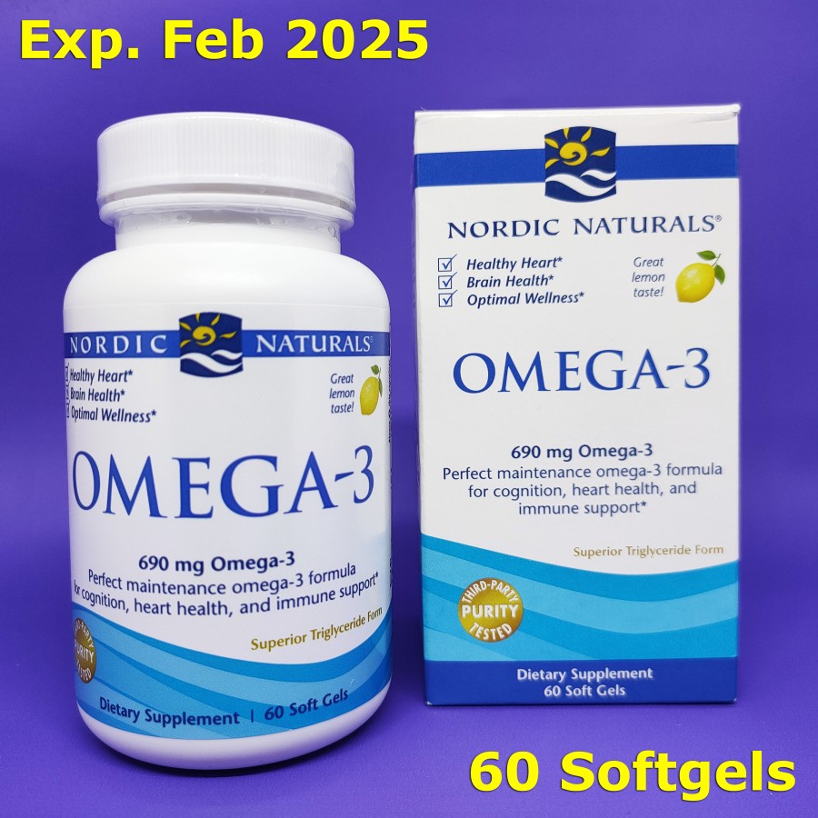 Nordic Naturals Omega-3 690 mg 60 120 180 Softgel Omega 3 ORI - 180 Softgels