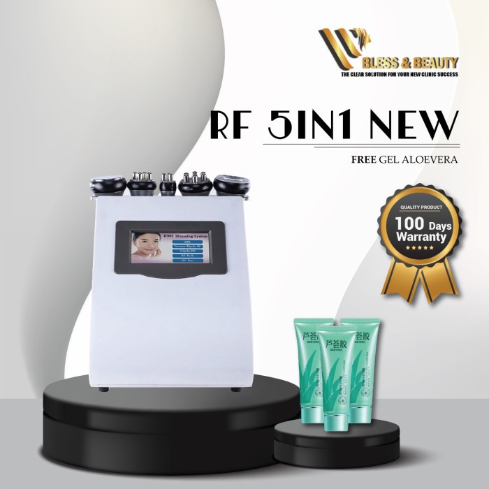 Rf 5In1 Alat Rf Wajah Pelangsing Badan Alat Rf Slimming Machine + 40K