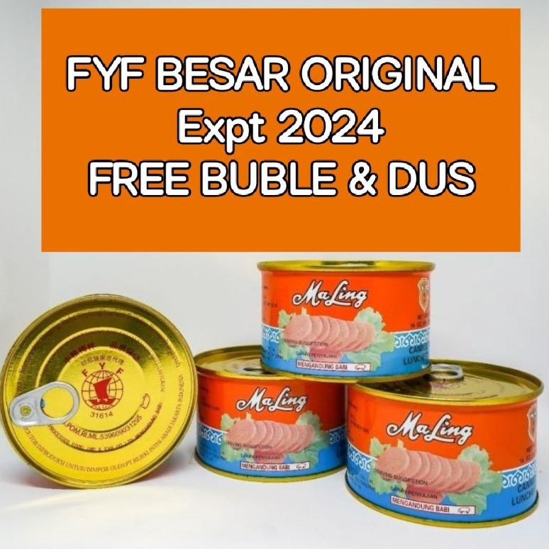 

✒✒ MaLing Ham FYF 397gr - Canned Pork Luncheon Meat Ham 397gr NONHALAL