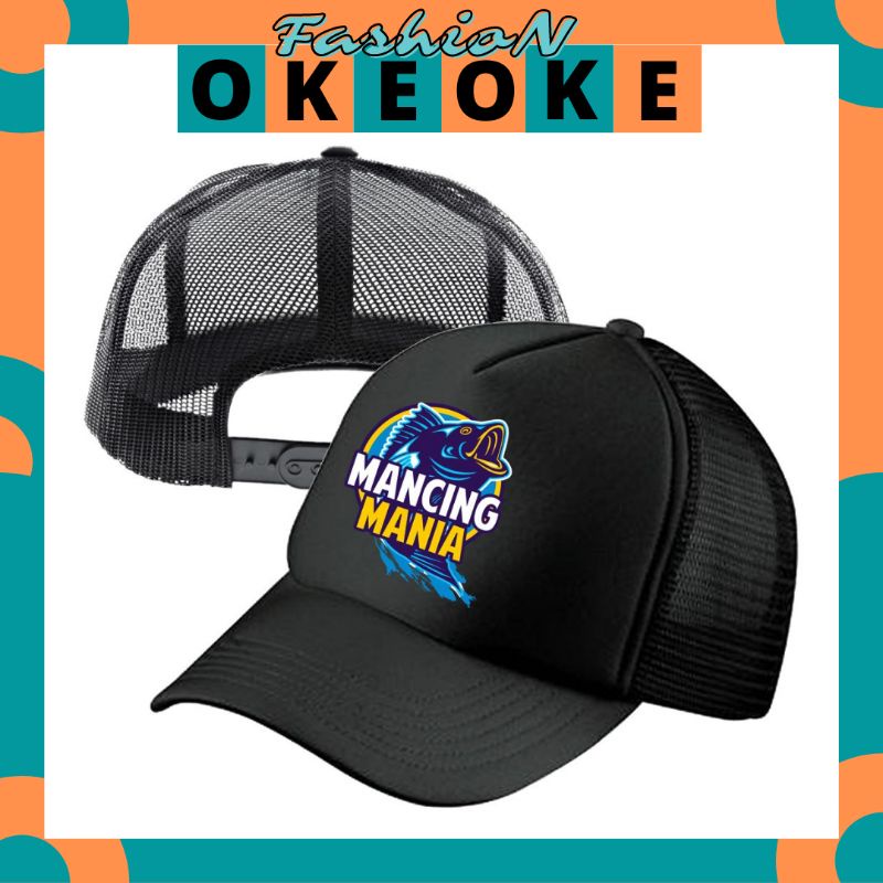 OkeOkeFashion Topi Trucker MANCING MANIA - Topi Distro HOBI MANCING Logo - Topi MANCING MANIA Premiu