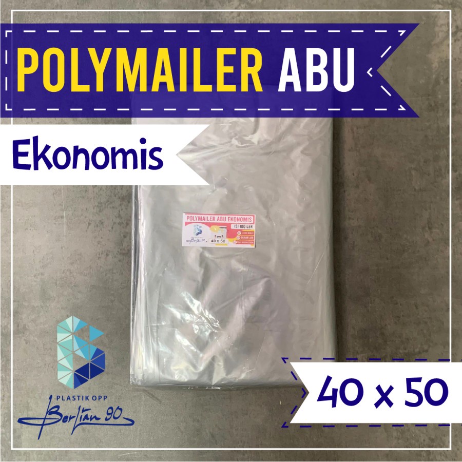 Plastik Polymailer Abu Ekonomis 40x50 Kantong Plastik Packing Polymailer Online Shop Amplop Plastik 