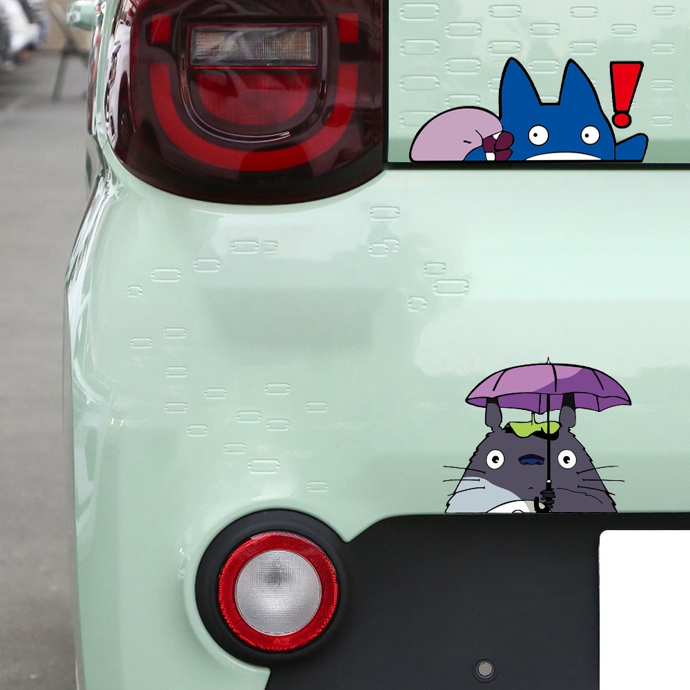 Tetangga saya Totoro Lucu animasi Jepang kartun jendela mobil pintu mobil stiker reflektif Miyazaki Hayao anime Totoro bodi sepeda motor dekoratif decal untuk Honda