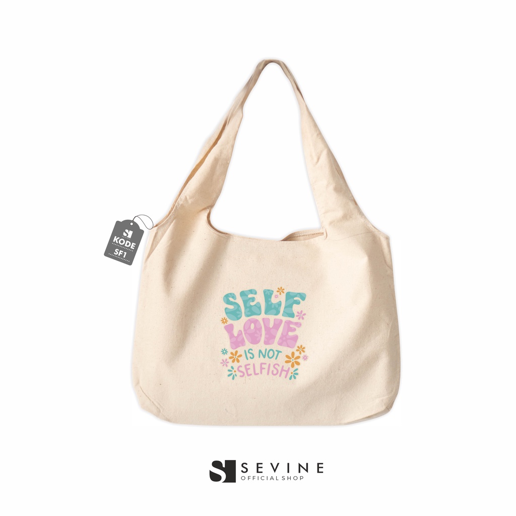 Sevine Tote Bag Kanvas Bonnie Tas Wanita Kuliah Fashion Laptop Totebag Quotes Aesthetic Vintage Pastel Retro Series - SF