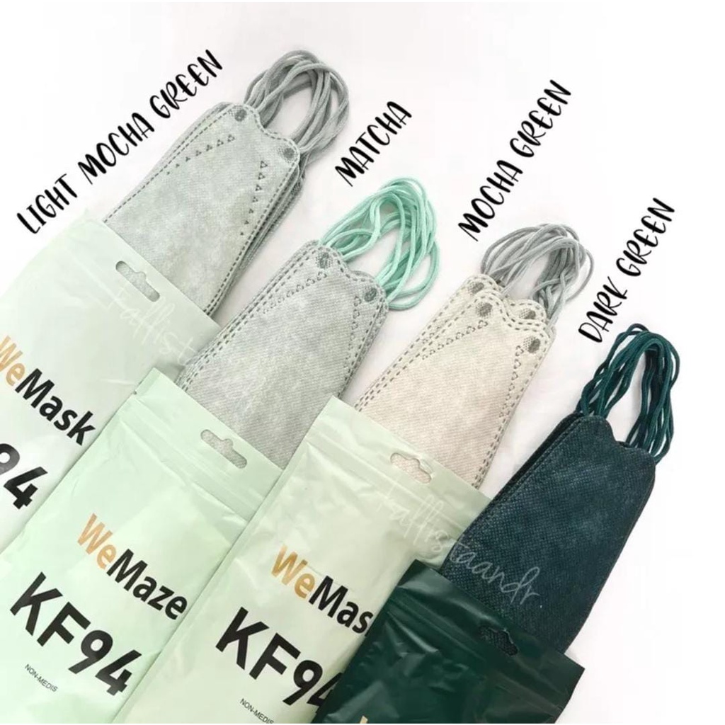 MASKER KF94  WARNA TALI SENADA/ KF 94 WARNA PASTEL NUDE MATCHA PINK KF94 KF 94 ISI 10 PCS