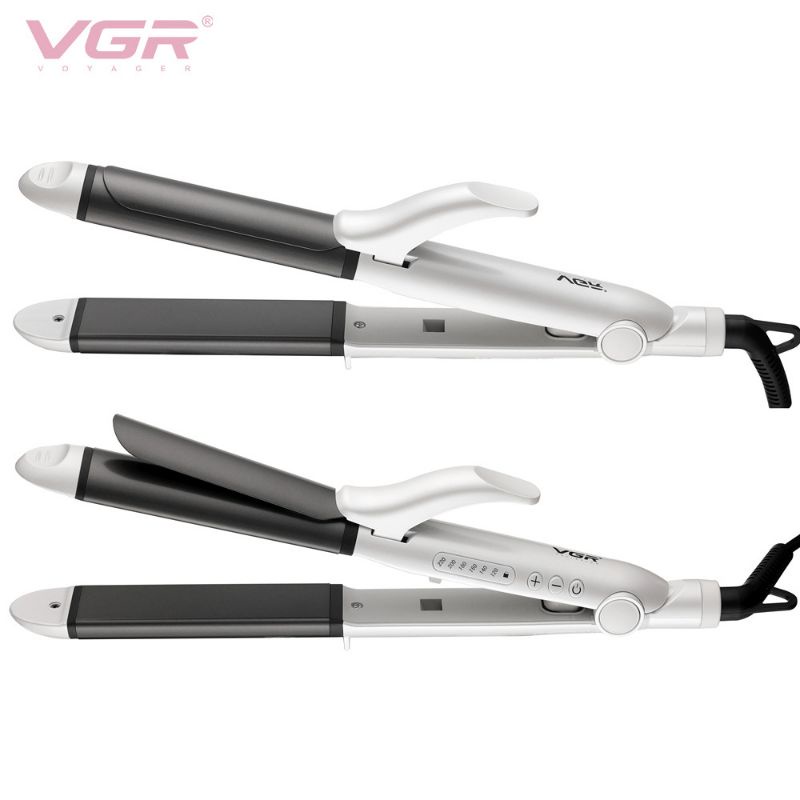 2in1 VGR V-558 Profesional Hair Straightener &amp; Curly alat pelurus rambut Catok &amp; keriting egret romance ion keramic Penataan Rambut