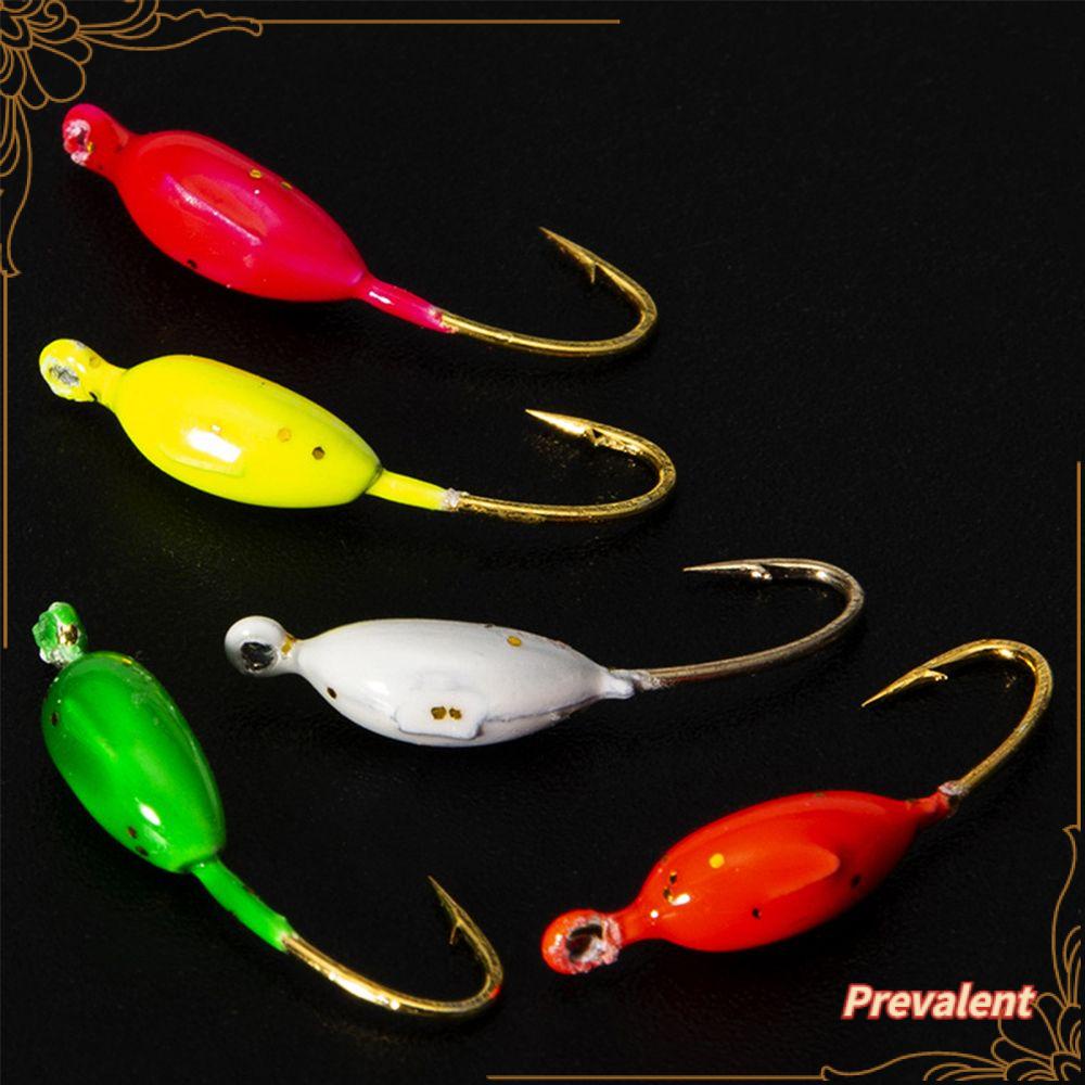 Preva 10/12pcs Musim Dingin Es Memancing Umpan Kualitas Tinggi Jigging Balancer Memimpin Kait Keras