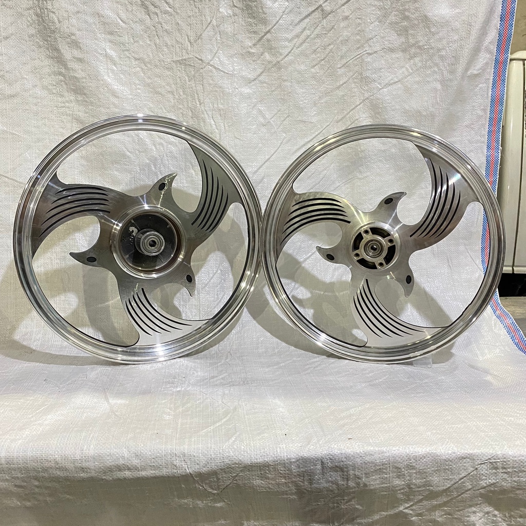 VELG PELEK VELEK RACING TAKACHI TURBO SMASH 110 SHOGUN PALANG 3 MODEL KIPAS CROME