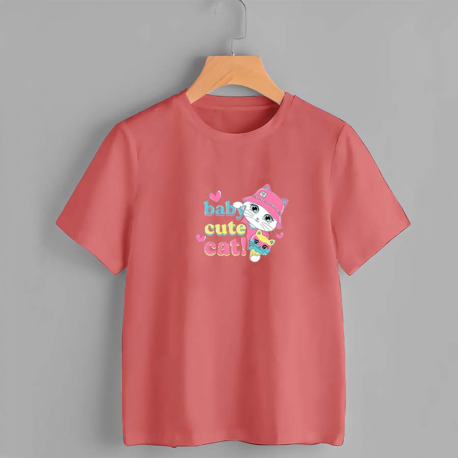 Baju Kaos Distro Anak Laki Laki Umur 1-10 Tahun - Baju Kaos Distro anak wanita motif BABY CUT CAT