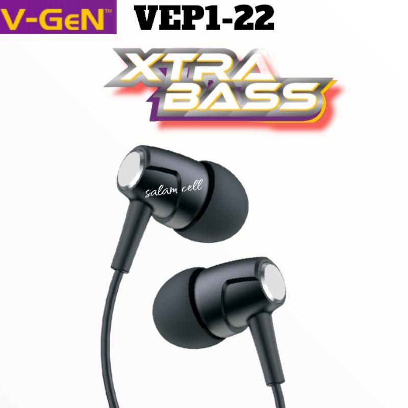 Headset V-Gen VEP1-22 Xtra Bass Stereo Original Vgen Garansi Resmi