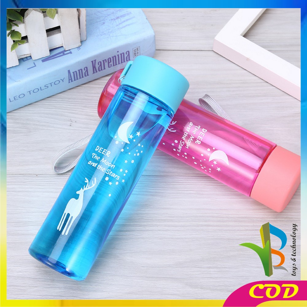 RB-C709 Botol Minum Portable 450ML Motif Karater Binatang Rusa / Tumbler Botol Air Minum Sport Travel Anak Sekolah