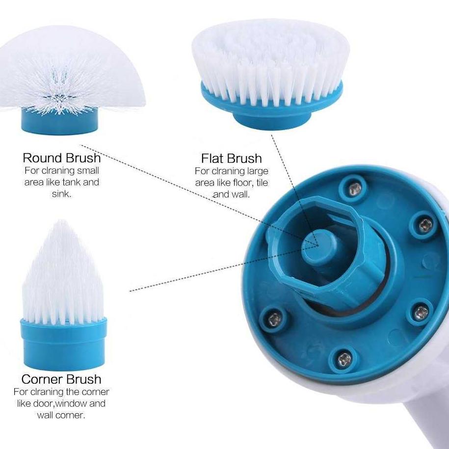 Terbaru IJD0G Hurricane Spin Scrubber Sikat WC Elektrik / Sikat Penyikat Pencuci Pembersih Penggosok