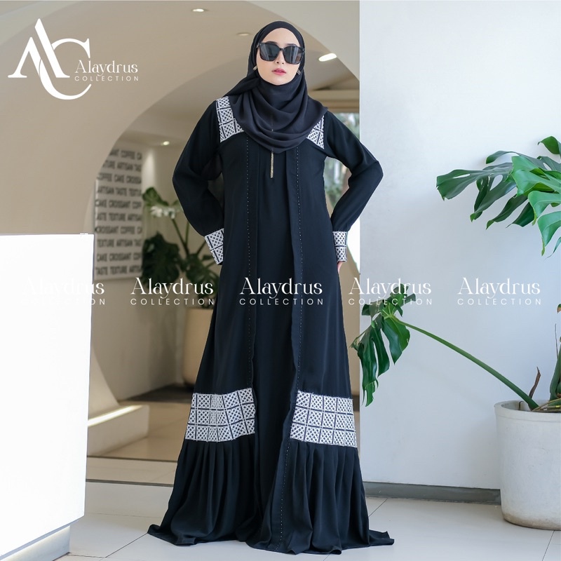 Abaya Gamis Syari Hitam Arab Saudi Bahan Jetblack Turkey Umroh Abaya Dubai 890