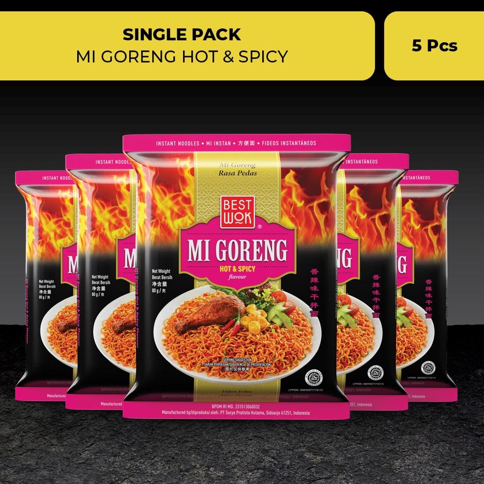 

ㄿ Best Wok Mi Goreng Hot & Spicy Single Pack (5 pcs) ㅴ