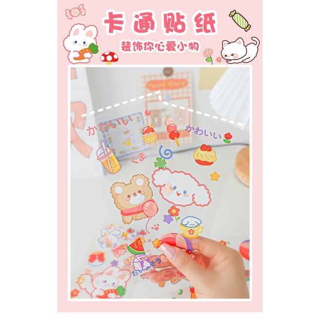 LEXJAKARTA  Cute Sticker Sticker Momo Aesthetic Stiker Buku Diary Tumpr Botol Lucu Stiker Decor Sticker Case